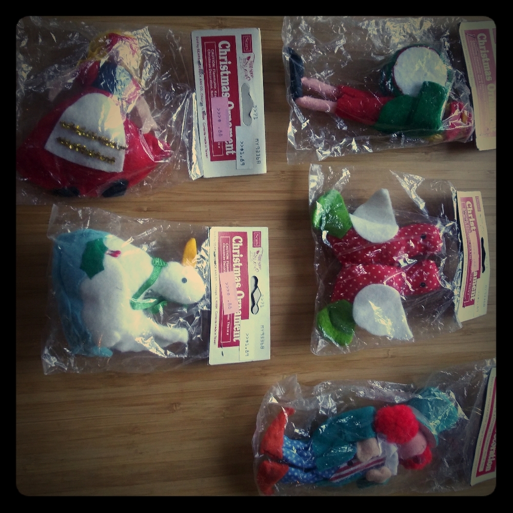 Vintage Christmas Ornaments Set From Sears
